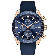 Load image into Gallery viewer, 2019 Watch Men Luxury Brand Mens Blue Watches Silicone Band Wrist Watches Men's Chronograph Watch Male Relogio Masculino